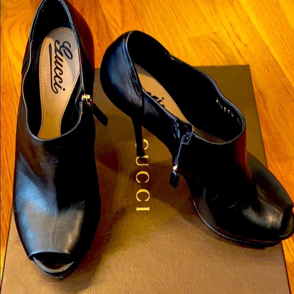 Gucci Peep-Toe Booties